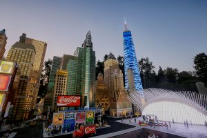 Legoland California's new One World Trade Center in the Mini Land New York exhibit area on Wednesday, June 29, 2016 in Carlsbad, California.(Photo by Sandy Huffaker/Legoland)